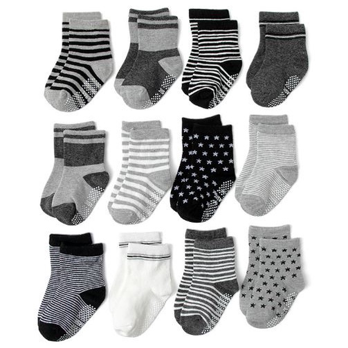 พร้อมส่ง! (เซ็ต 3 คู่) ถุงเท้าเด็ก (มีกันลื่น) ขนาด 0-5ขวบ