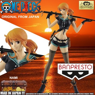 Figure งานแท้ Original แมวทอง Banpresto One Piece วันพีซ เดอะมูฟวี่ เต็มพิกัดสลัดจอมลุย วันพีช Nami นามิ