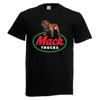 เสื้อยืดผ้าฝ้าย เสื้อยืดลําลอง แขนสั้น พิมพ์ลายโลโก้รถบรรทุก Mack Trucker สีดํา สําหรับผู้ชาย ไซซ์ S ถึง 5 566187