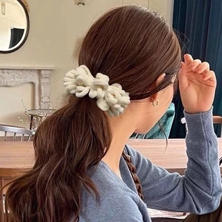 ยางรัดผมทรงขดเกลียวแบบเกาหลีน่ารัก Rope Fabric Band พร้อมส่งในไทย !! ยางมัดผม ยางรัดผมเกลียว กิ๊บติดผม