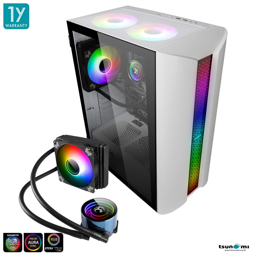 เคสคอมพิวเตอร์ Tsunami 211-G Cooling Combo WW Unlimited Deepspace ARGB ...