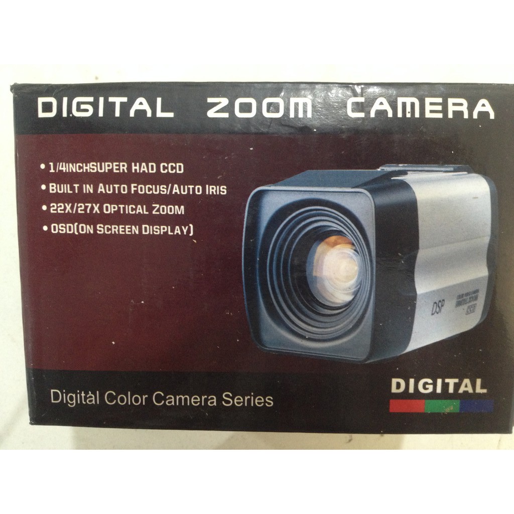 Digital Zoom Camera กล้องวงจรปิด CCTV แบบซูมเข้า-ออกได้ ปรับ Zoom Focus และ Iris ได้ 22x/27X optical