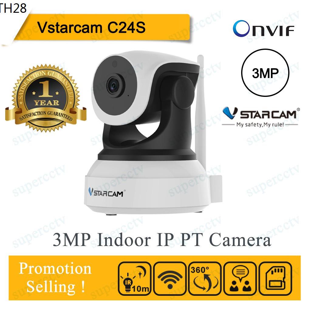 Vstarcam กล้องวงจรปิดไร้สาย Wifi Camera รุ่น C24S CS24Bความละเอียด 3MP EYE4 รับประกัน 1ปี(เสียเปลี่ยนตัวใหม่)
