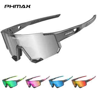 PHMAX - แว่นตากันแดด Polarized ป้องกันรังสียูวีสําหรับผู้ชายขี่จักรยาน Mtb