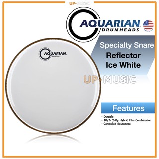 🥁หนังกลอง Reflector Ice White by Aquarian USA💯