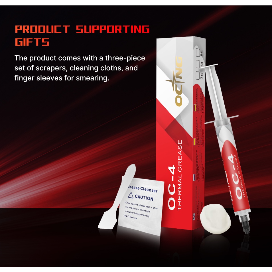 Ocng OC-4 ฮีทซิงค์ระบายความร้อน 2 4 8 กรัม 16.8W mk สําหรับ CPU GPU ...