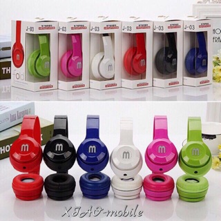 หูฟังแบบครอบหู Fold HeadPhone J-03(เสียบสายใช้ได้ทุกรุ่น)