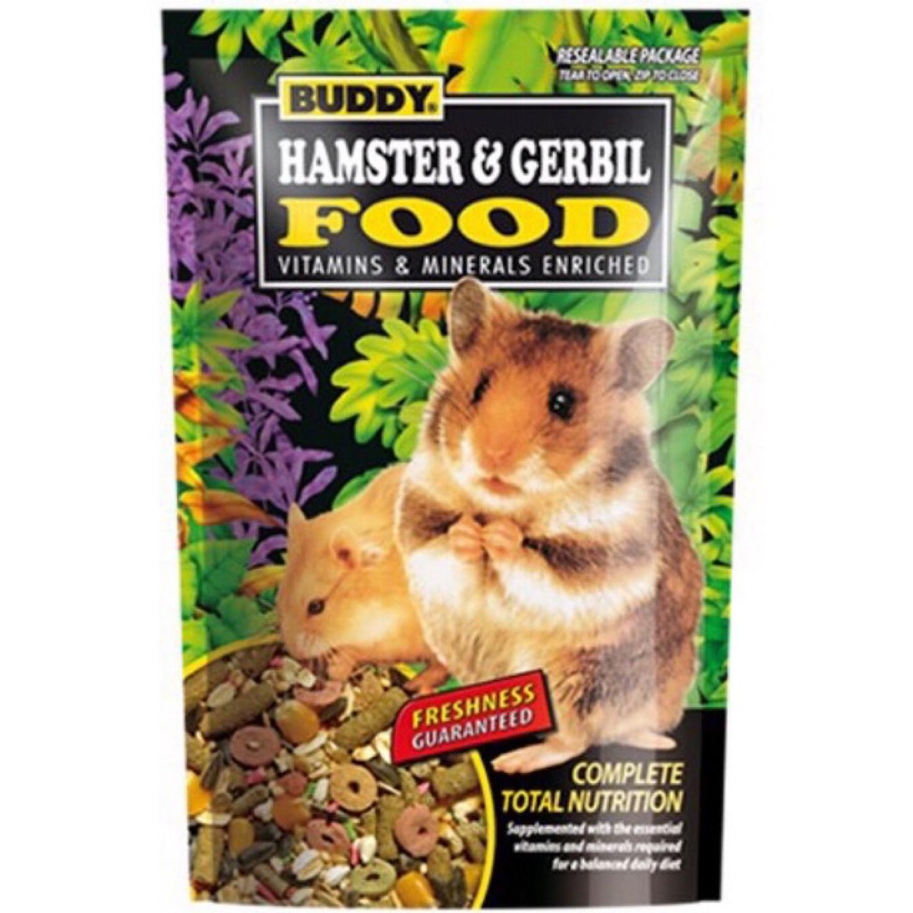 อาหารหนูบัดดี้ BUDDY HAMSTER & GERBIL บัดดี้ อาหารแฮมเตอร์ อาหารหนูเจอร์บิล 1.25 ปอนด์