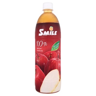 🔥The Best!! สมาย น้ำแอปเปิ้ล 100% มีแคลเซียม และวิตามินซี 1000มล. Smile Hi-Calcium &amp; Vitamin-C 100% Apple Juice 1000ml