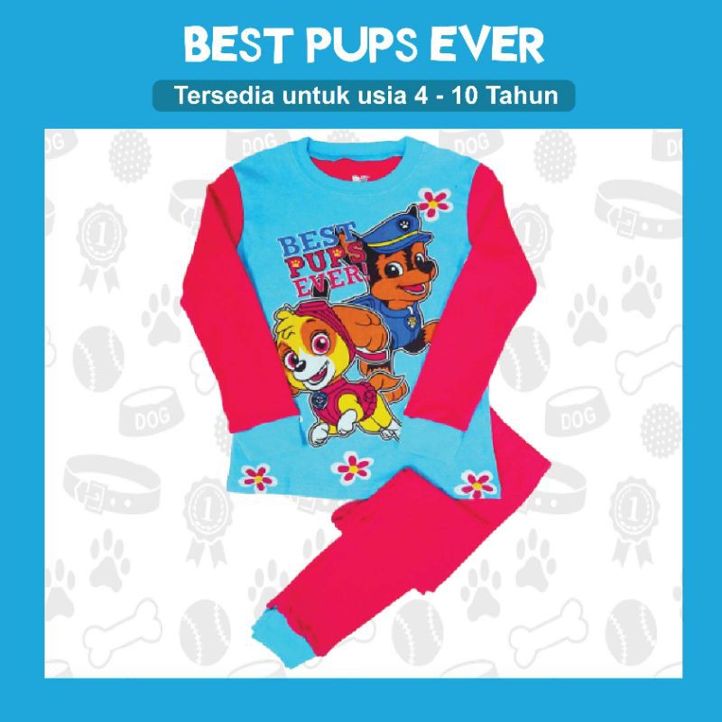 4-10T สุดยอด PUPS EVER PAW PATROL LONG-SLEEVED CHILDRENS PAJAMAS
