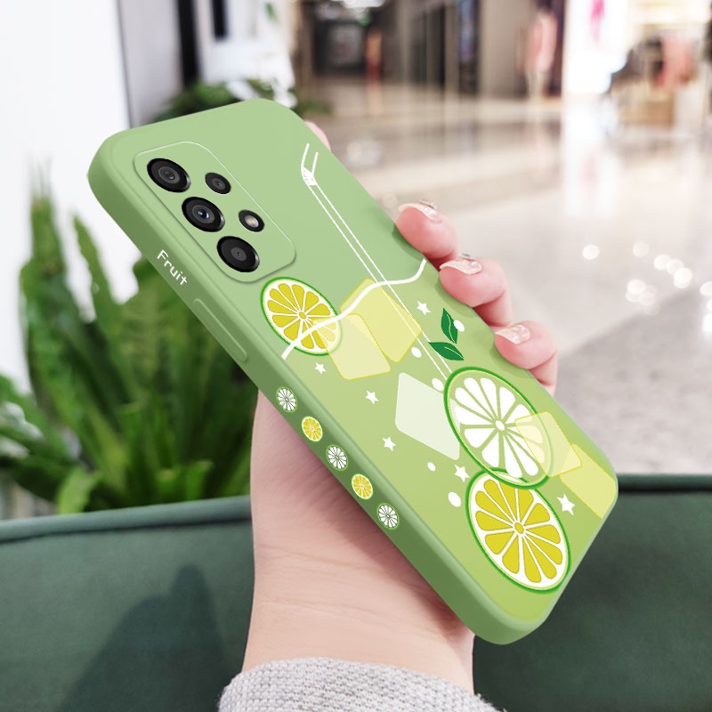 เคสโทรศัพท์มือถือ ซิลิโคน ลายเครื่องดื่ม มีลายด้านข้าง เหมาะกับฤดูร้อน สําหรับ Samsung Galaxy A73 A53 A33 A23 5G - รูปที่ 4