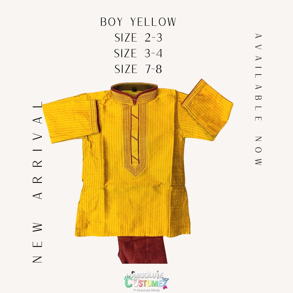 ผู้ขายท้องถิ่นอินเดีย Kurti Deepavali Boys Diwali ชุดเด็กแบบดั้งเดิม Racial Harmony ชาติพันธุ์