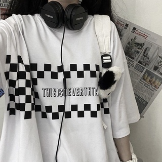 Summer new Harajuku bf style female student Korean style loose all-match casual half sleeve ins top clothes fashionable