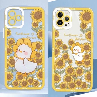 เคสมือถือ แบบนิ่ม ลายดอกทานตะวัน เป็ดน่ารัก สําหรับ VIVO V23E V23 V21E V21 4G 5G V20 V15 S1 Z1 X50 X60 Pro V9 Youth Y53S Y51 Y51A Y31 2021 Y33S Y21S Y21 Y52 Y72 5G