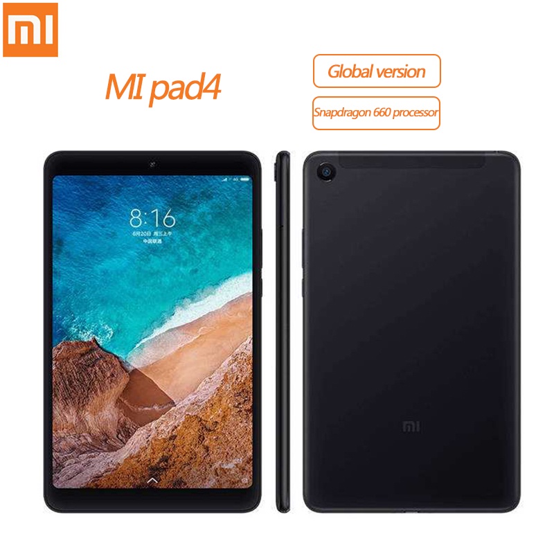 Xiaomi MI Pad 4 Tablet 8.0 4GB+64GB Inch Android Snapdragon 660 Core 8 Tablet WIFI LTE HD Display 6000 mAh MIUI 9.0 PC