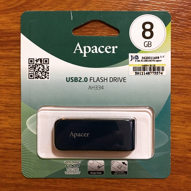 APACER FLASH DRIVE 8 GB. AH334 (BLUE)