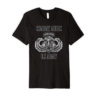 [S-5XL] เสื้อยืดผ้าฝ้าย พิมพ์ลาย Airborne Combat Medic Front Design Premium DGkkff17PDbhfm32