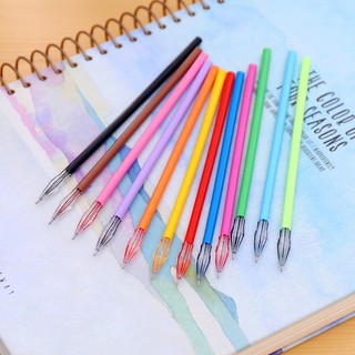 ไส้ปากกา 12 สี ปากกาเป็นกลาง สร้างสรรค์ เครื่องเขียน เพชร ปากกาเป็นกลาง เติมได้ น่ารัก