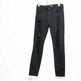 Just Black Jeans กางเกงยีนส์มือสอง ผ้ายีนส์ สีดำไซด์ 28 (J-076) ส่งฟรีพัสดุลงทะเบียน