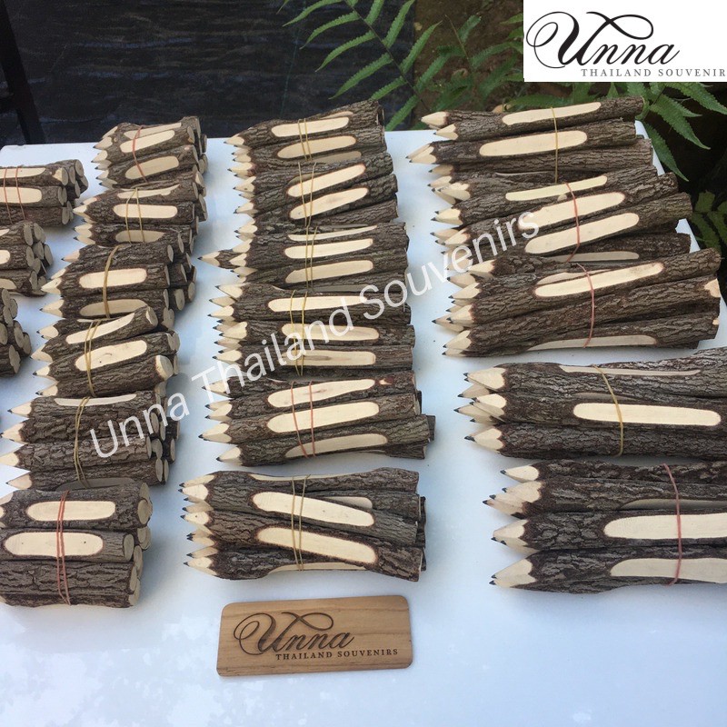 ดินสอไม้แพคละ 10 แท่ง (1 แพคมี 10แท่ง) สำหรับ DIY ของฝาก ของที่ระลึก Thailand handmade souvenirs - รูปที่ 3