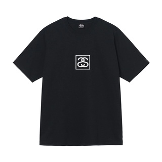 เสื้อยืดพิมพ์ลายแฟชั่น STUSSY เสื้อยืด แขนสั้น ทรงสี่เหลี่ยม หรูหรา