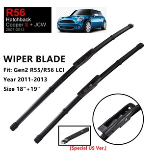 ชุดใบปัดน้ำฝน MINI Wiper Blade MAX Vision [18"+19"] (US Spec พิเศษด้ามตรง Bayonet) สำหรับ Gen2 MINI R55/R56/R57 LCI