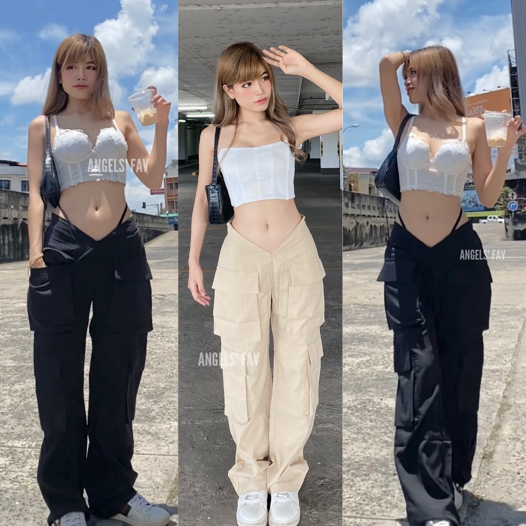𝑨𝒏𝒈𝒆𝒍𝒔' 𝒇𝒂𝒗 | กางเกงทรงคาร์โก้ ทรงแหวกหน้าหุ่นสับมากก (**ผ้าไม่หนานะคะ เพราะทรงจะสวยกว่าผ้าหนา เหมาะกับเมืองไทย )