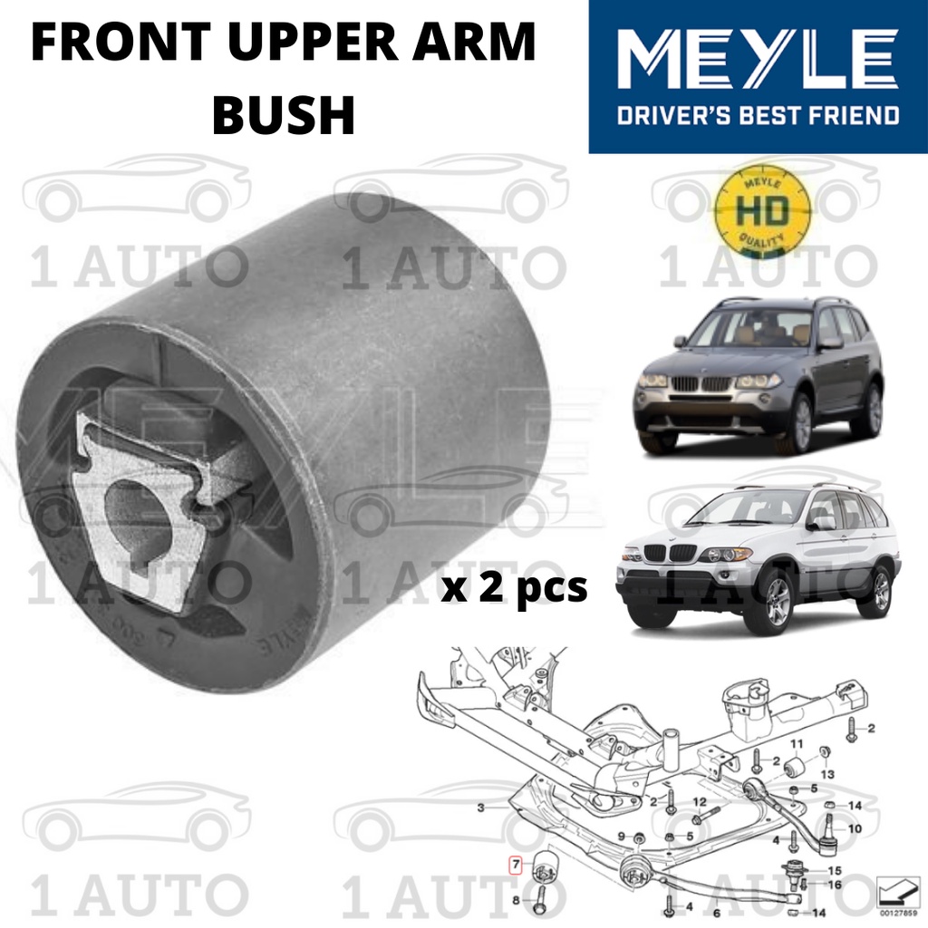 MEYLE GERMANY FRONT UPPER ARM BUSH (2 ชิ้น) BMW X5 E53 3.0d 3.0 Si 4.4 4.6 4.8 V8 X3 E83 2.0d 2.5 3.