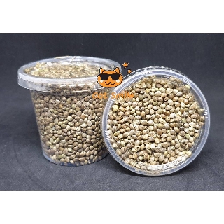 อาหารนกแก้ว ฮวยมั๊ว ฮ้วยมั้ว อาหารเสริมนก ฝึกนก เมล็ดฮวยมั้ว Hemp Seed เมล็ดพืช โปรตีนสูง ไขมันสูง 200 กรัม.