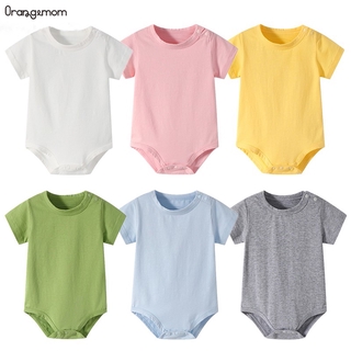 Orangemom ชุดบอดี้สูท จัมพ์สูท แขนสั้น ผ้าฝ้าย 6 สี แฟชั่นฤดูร้อน สําหรับเด็กทารกแรกเกิดผู้ชาย ผู้หญิง 0-24 เดือน 2021