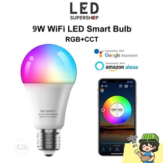 หลอดไฟ Wifi Alexa LED E27 10W หลอดไฟสมาร์ท หลอดไฟ อัจฉริยะ ควบคุมผ่านมือถือ ให้ความสว่าง ไฟตกแต่ง