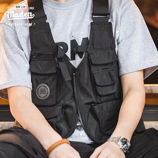 Maden เสื้อกั๊กแขนกุด อเนกประสงค์ สไตล์ญี่ปุ่น เรโทร สําหรับผู้ชาย