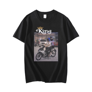 เสื้อวันพีช - เสื้อยืดแบบกําหนดเองKingและQueenMonogramพิมพ์เสื้อยืดฮิปฮอป