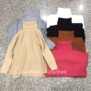 ( 6 สี ) เสื้อไหมพรมคอเต่า แขนยาว รุ่น เสื้อคอเต่า Sweater BT-1