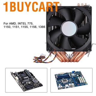 พัดลมระบายความร้อน 4 PIN 6 Heatpipe CPU Cooler Dual-Tower Air Cooling 800-2200