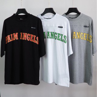 เสื้อยืดแขนสั้นผ้าฝ้ายพิมพ์ลาย palm angels แฟชั่นสไตล์คลาสสิกแบบ unisex