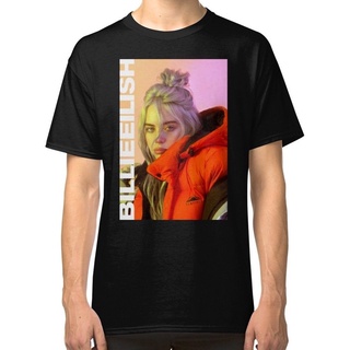 Tshirtคอลูกเรือcrew neckสินค้าใหม่ เสื้อยืด ผ้าฝ้าย 100% พิมพ์ลาย Billie Eilish สีดํา ของขวัญวันเกิด สําหรับผู้ชาย-4XL