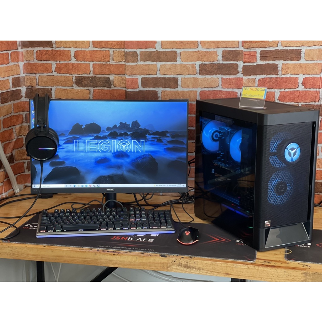 คอมครบชุด Ryzen5 3600 พร้อมจอ 24 นิ้ว คอมเล่นเกมส์ ทํางาน Lenovo Ryzen 5 3600/Ram 16 gb 3200Mhz ddr4