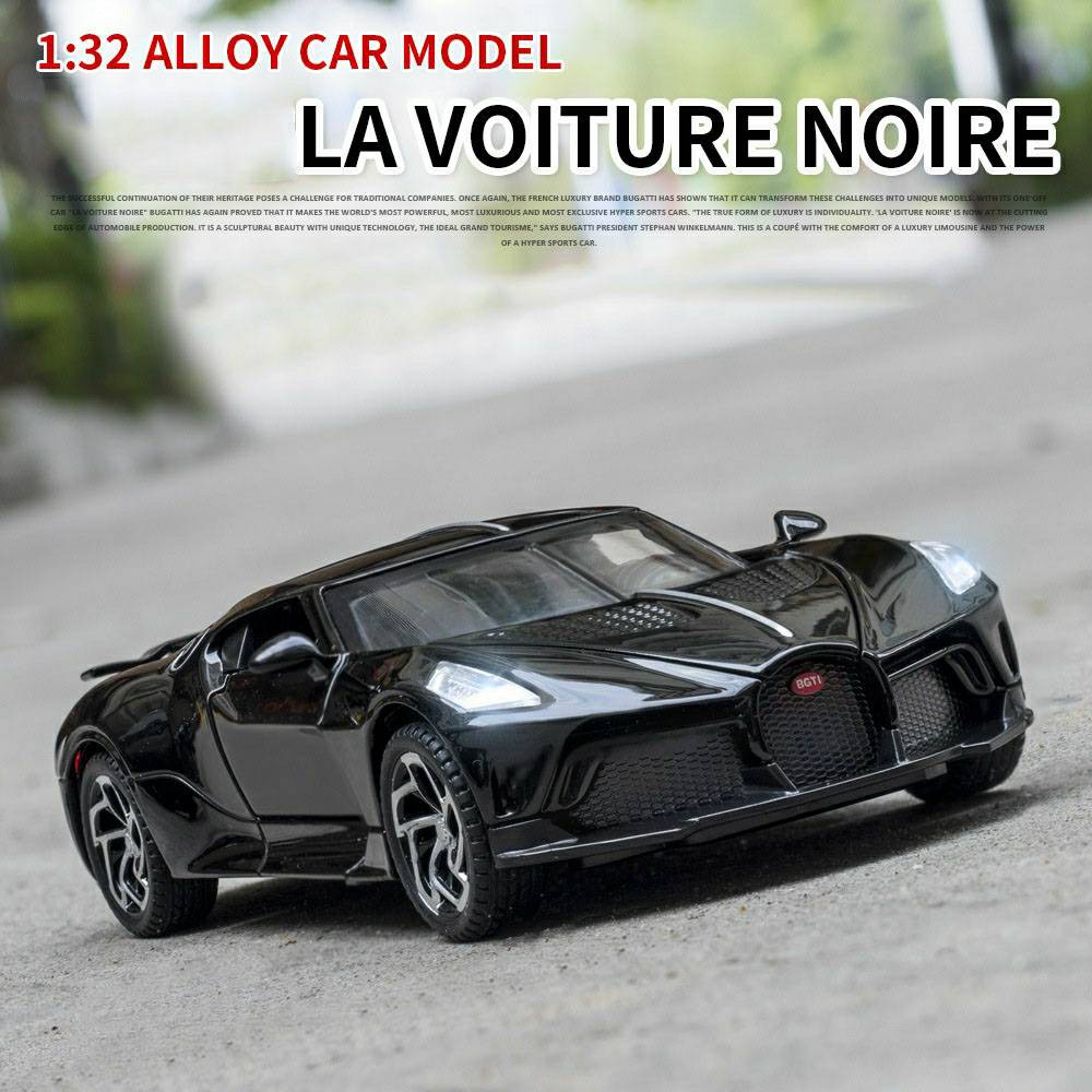 รถโมเดล Bugatti LA Voiture Noire ตัวท็อปลูกเล่นเยอะ สเกล 1:32 รถโลหะอัลลอย วัสดุดีมาก