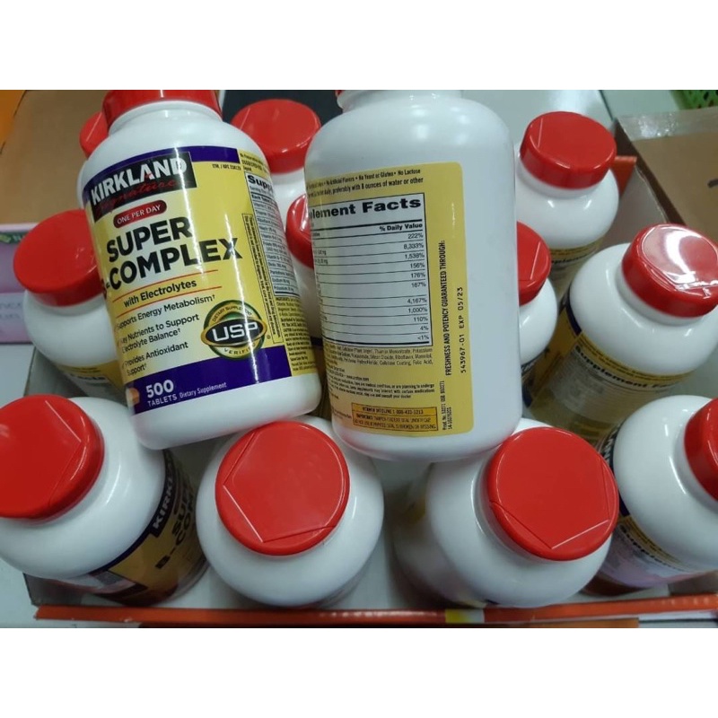 วิตามินบีรวม Kirkland Signature Super B-Complex, 500 Tablets