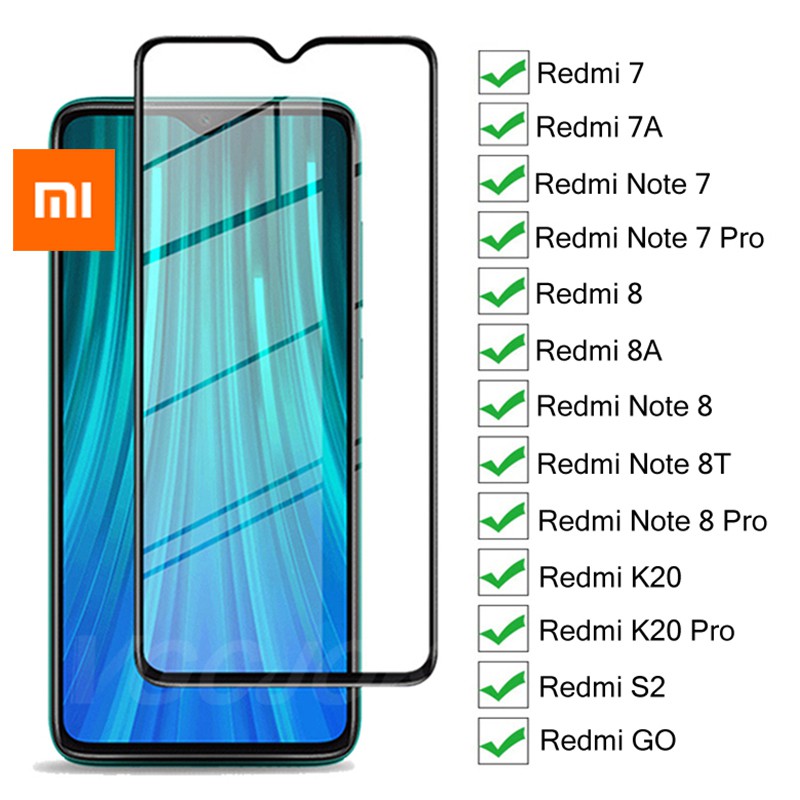 กระจกนิรภัยป้องกันหน้าจอสําหรับ Xiaomi Mi Redmi หมายเหตุ 8 9 3 4X 5 4A 5A 6 6A 7A S2 K20 K30 8A 8T 9
