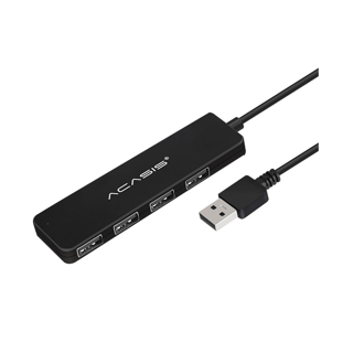ACASIS ฮับ USB 3.0 4 ช่อง 5 Gbps สีดำ