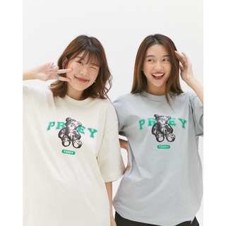 เสื้อยืดโอเวอร์ไซส์Prey  เสื้อยืดคอกลมลาย teddy bearS-3XL