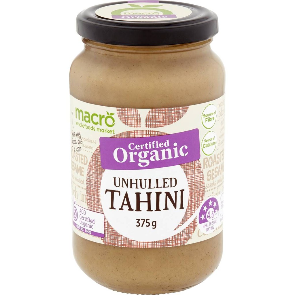 Macro Organic Unhulled Tahini Spread 375g