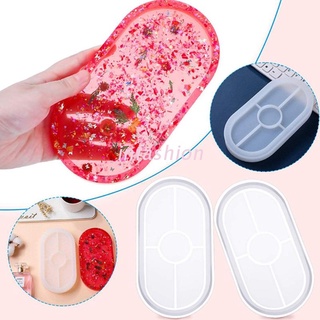 INF Oval Tray Epoxy Resin Mold Plate Dish Casting Silicone Mould DIY Crafts Jewelry Organizer Holder Making Tool