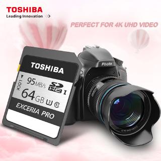 การ์ดหน่วยความจํา 100% original toshiba exceria pro n 401 to 95 mb/s 32 gb 64gb sd card class 10 สําหรับกล้อง slr