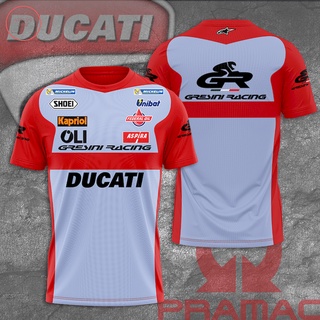 เสื้อเชิ้ต พิมพ์ลาย Gresini Racing Ducati 3 มิติ สําหรับผู้ชาย