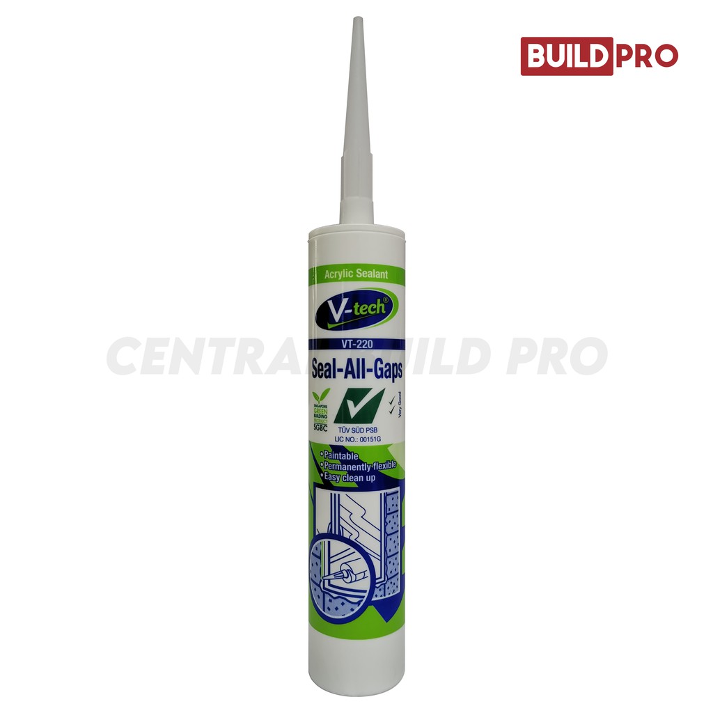 [V-TECH] White VT-220 Seal All Gaps Arylic Sealant
