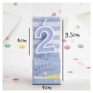 •พร้อมส่ง• เทียนตัวเลขแต่ง Pastel เทียนปักเค้ก เทียนตกแต่งเค้ก เทียนวันเกิด