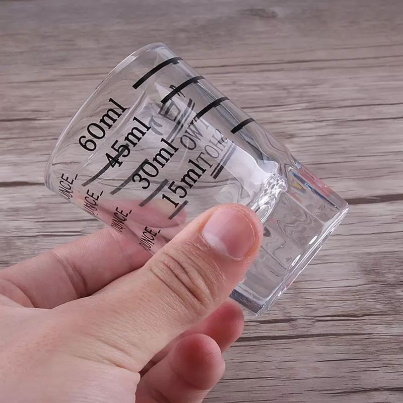 แก้วชอตตวงมีสเกล 1 shot & 2 shot อุปกรณ์ชงกาแฟ